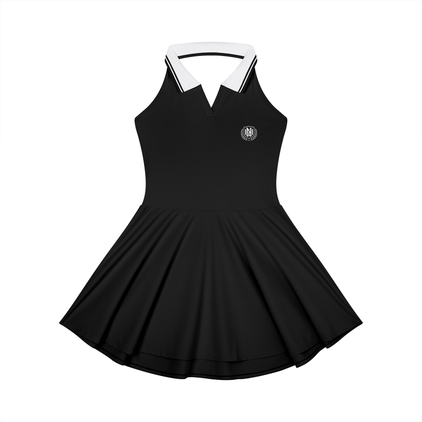 Women's Collared Halter A-Line Tennis Dress