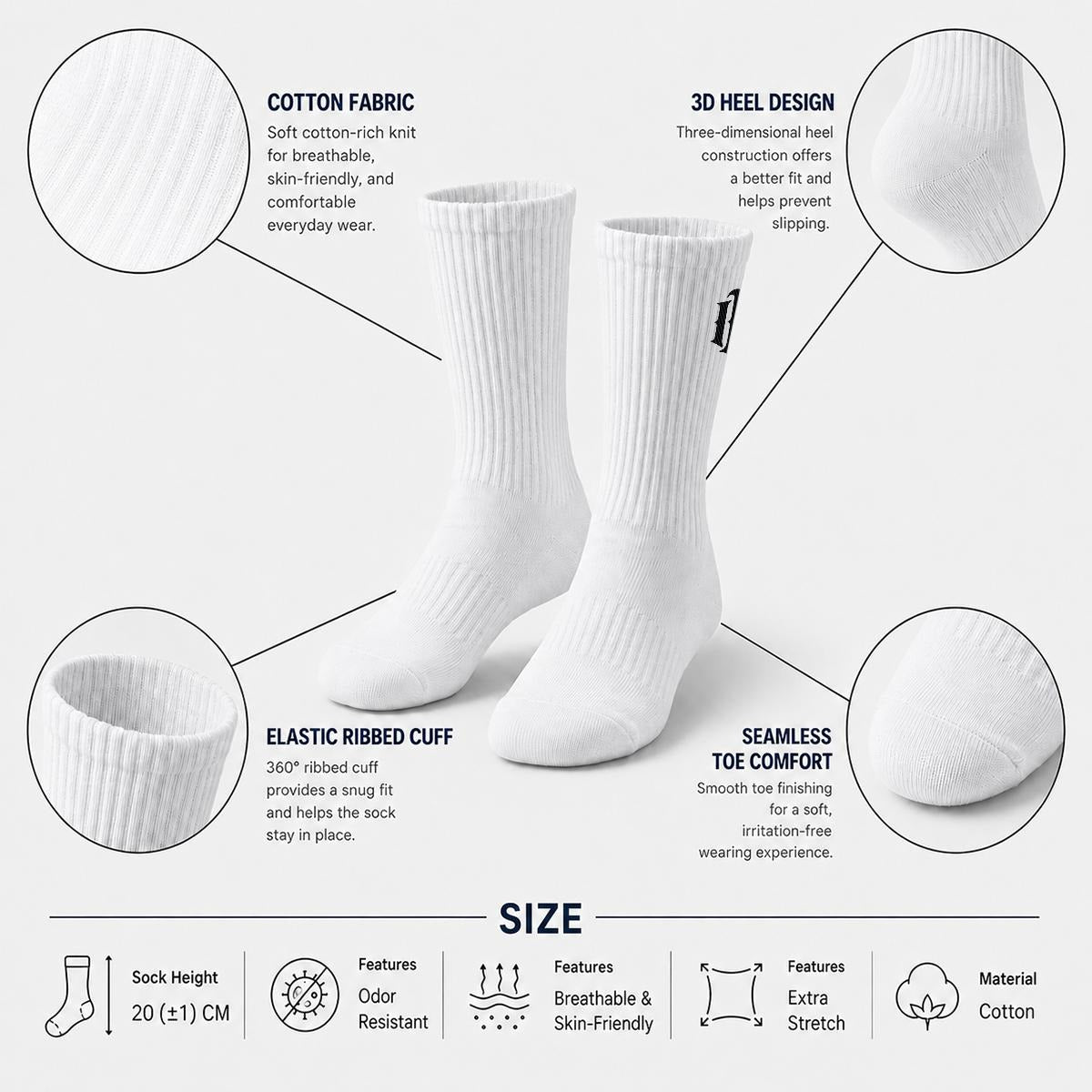 Signature Crew Socks