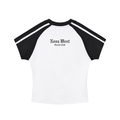 Contrast Stripes Bodycon Raglan  Sleeve T-Shirt