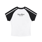 Contrast Stripes Bodycon Raglan Sleeve T-Shirt