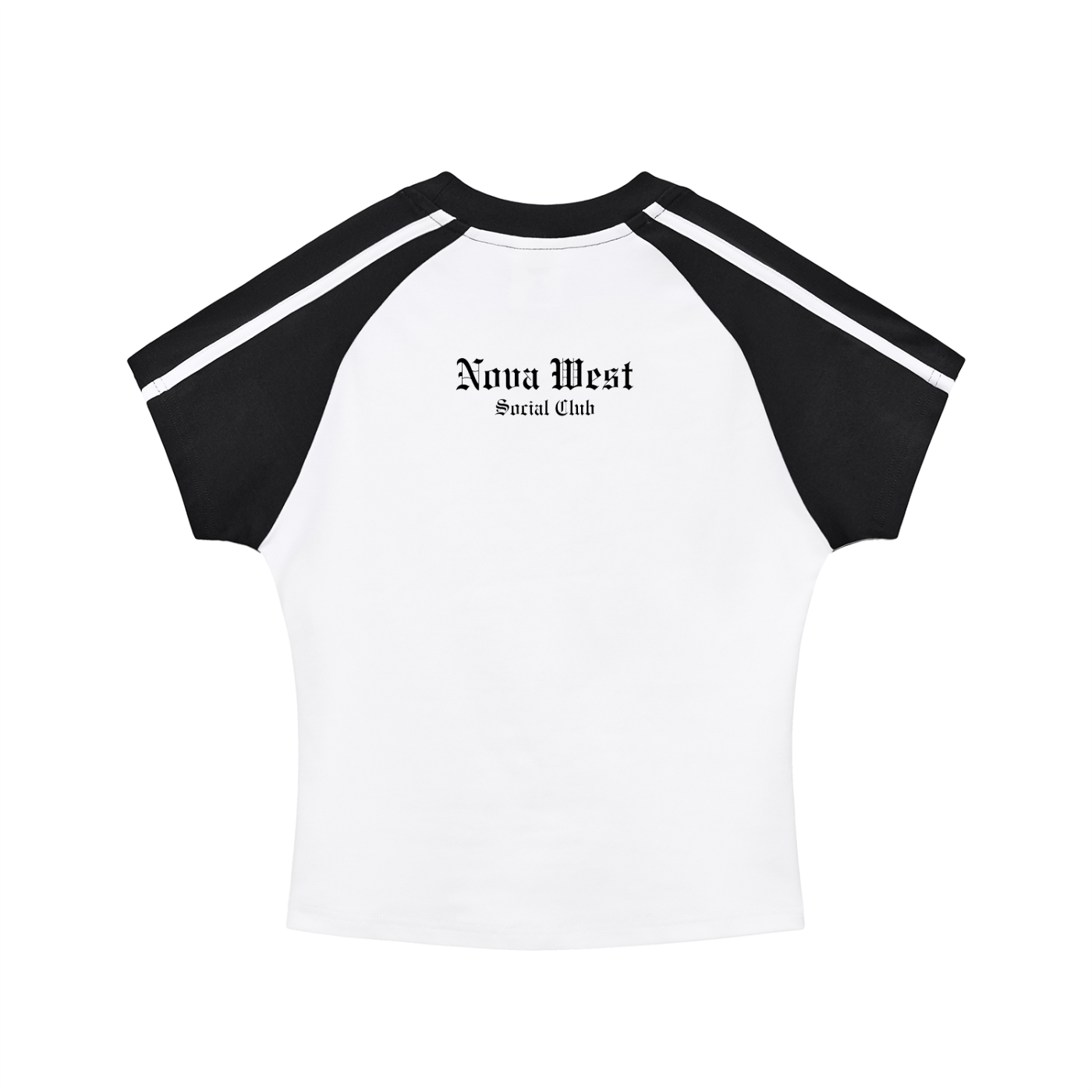 Contrast Stripes Bodycon Raglan  Sleeve T-Shirt