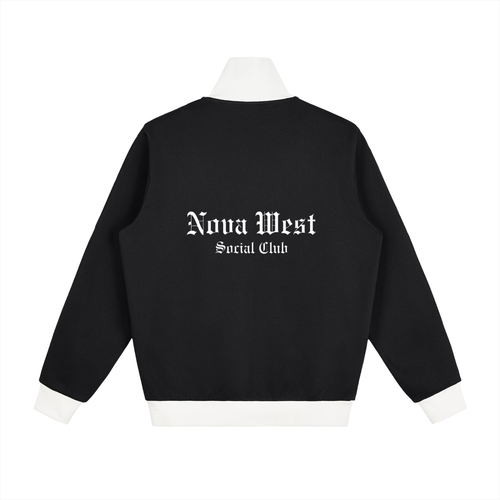 Contrast Side Stripe Fleece Track Jacket