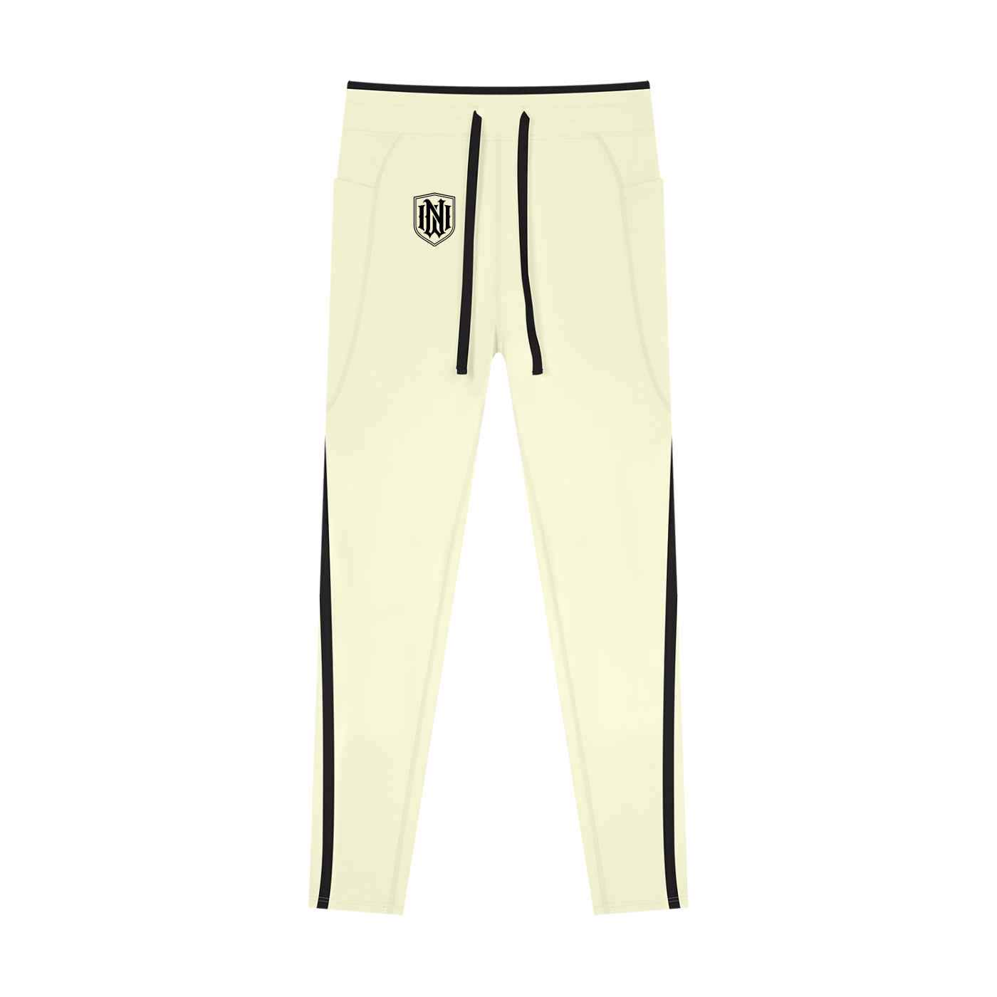 Color Block Yoga Leggings in Light Yellow
