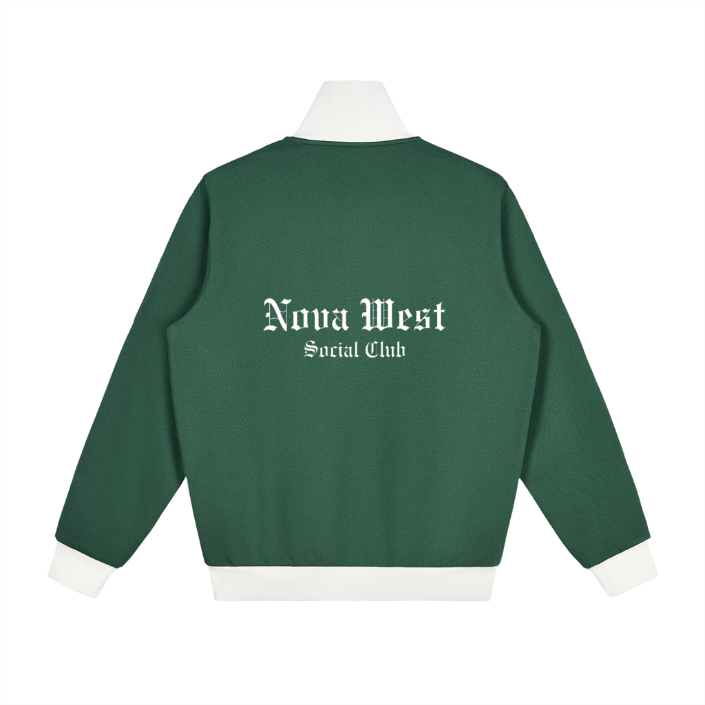 Contrast Side Stripe Fleece Track Jacket