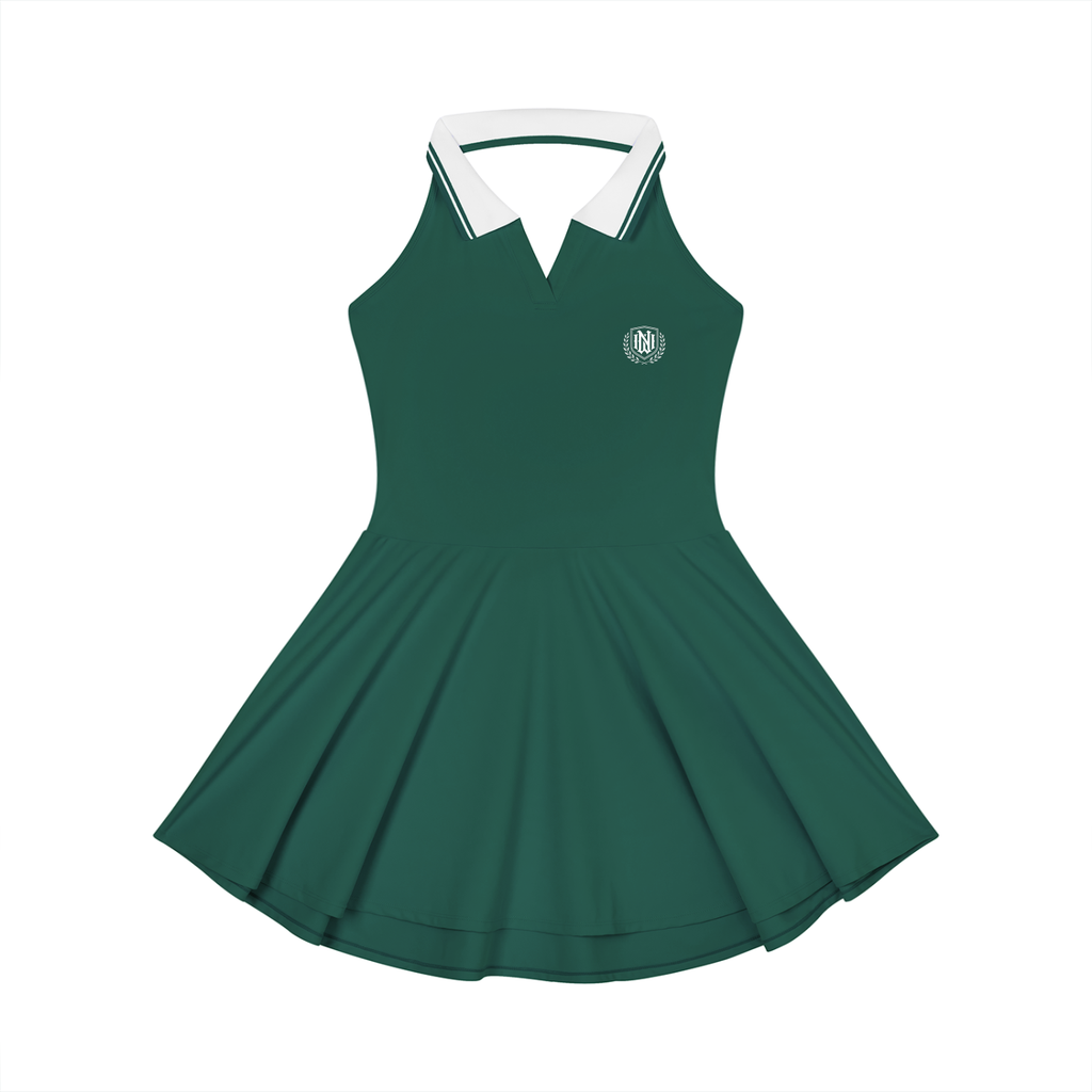 Women's Collared Halter A-Line Tennis Dress