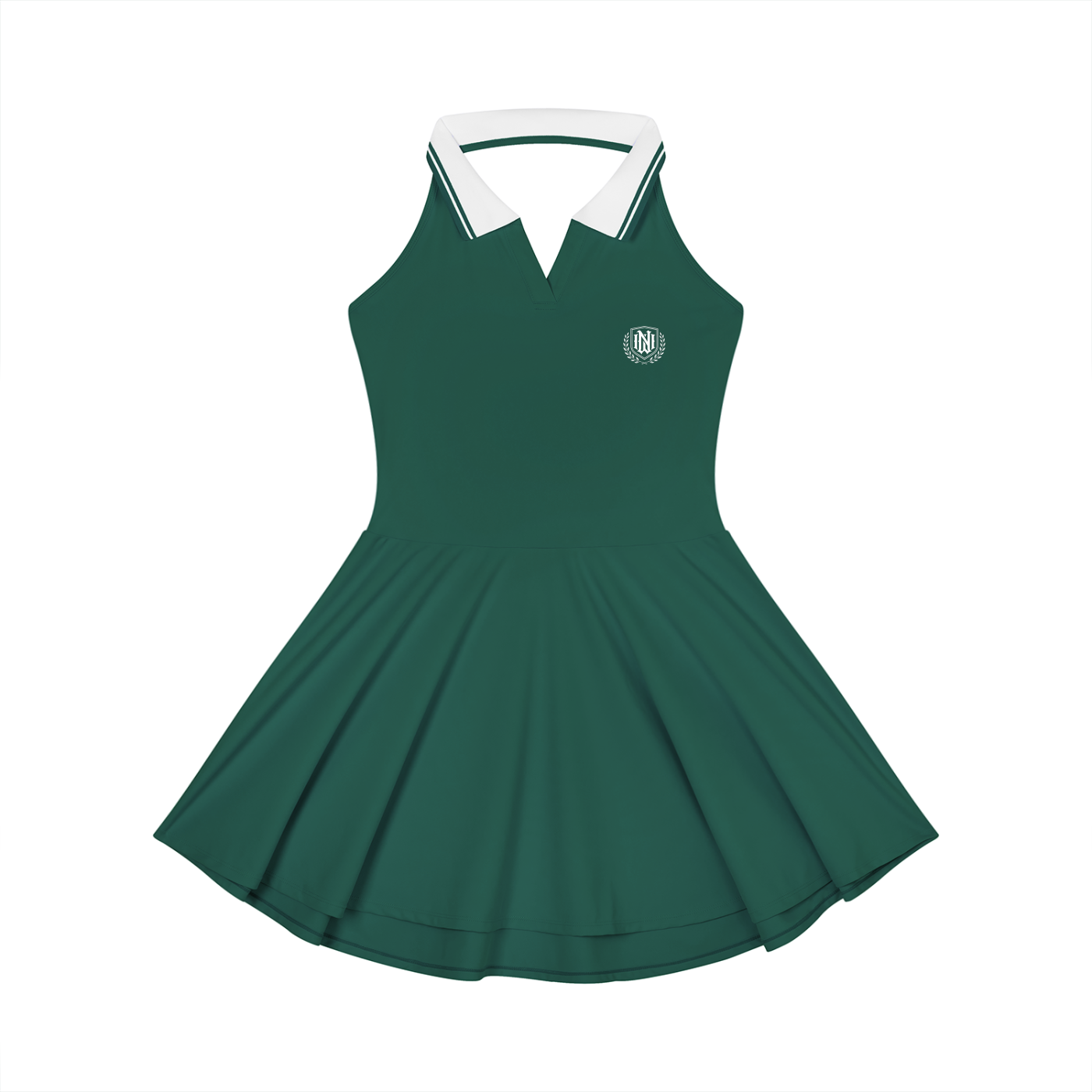 Women's Collared Halter A-Line Tennis Dress