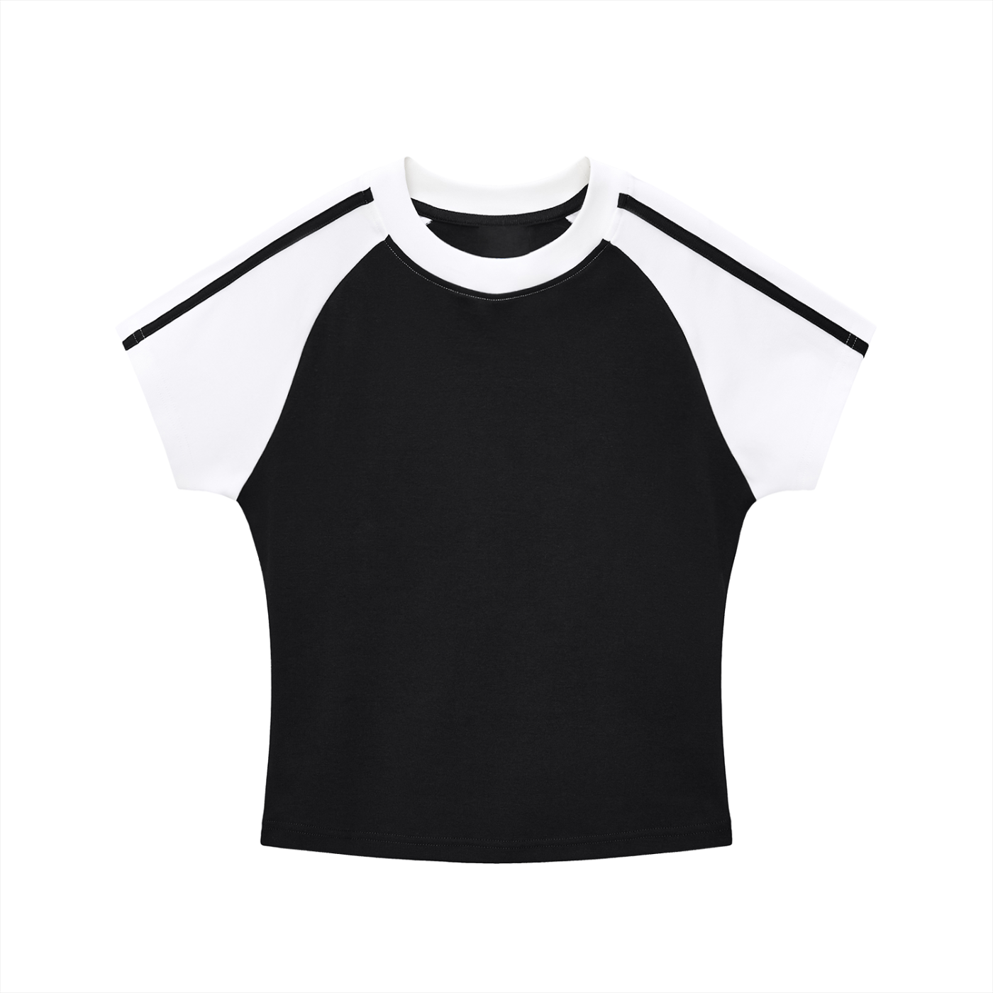 Contrast Bodycon Raglan  Sleeve T-Shirt